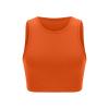 Womens Three Piece Sets Sweatsuit Fashion Fall Outfits Fleece Hoodies Sweatshirts Joggers Sweatpants Vest Y2K Tracksuit Orange view 3