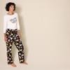 Amazon Essentials Women's Lightweight Flannel Pant and Long-Sleeve T-Shirt Sleep Set, Looney Tunes Gang - Womens, Small view 2