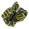 RED DRAGON Hardcore Radical Black & Yellow Dart Flights - 4 Sets Per Pack (12 Dart Flights in Total) view 3