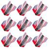 RED DRAGON Yin Yang Double Sided Red, White & Blue Standard Dart Flights 3 Sets Per Pack (9 Dart Flights in Total) view 1