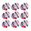 RED DRAGON Yin Yang Double Sided Red, White & Blue Standard Dart Flights 3 Sets Per Pack (9 Dart Flights in Total) view 2