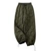 HGps8w Women's Padded Quilted Down Pants, High Waisted Winter Warm Windproof Casual Ski Snow Pants with Pockets view 1