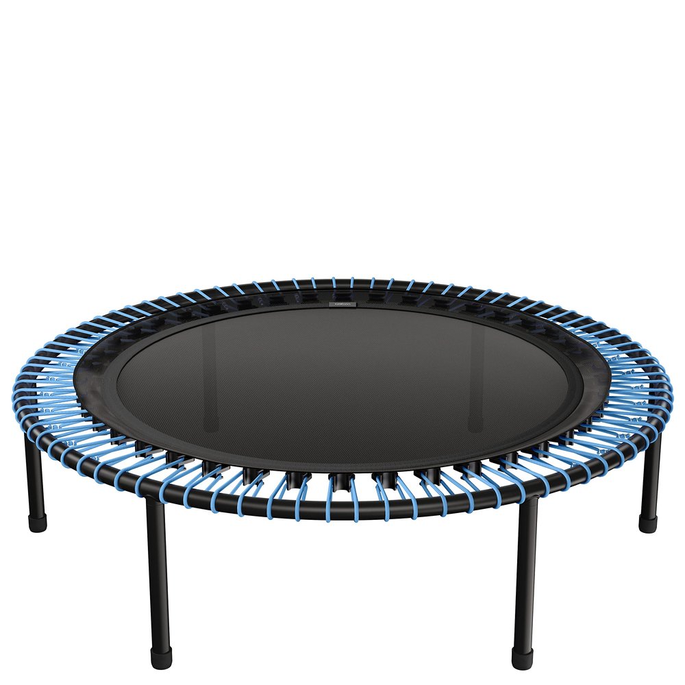 bellicon Mini Trampoline 44'' (Blue) | Bungee Suspension up to 260 lbs | Indoor Fitness Rebounder for Adults | Screw-in Legs