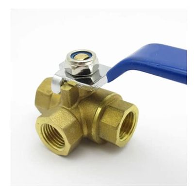 lever ball valves,ball valve,3-Way T-Port Ball Valve,1/2" 3/4" 1" BSP Female Thread Three Way Brass Valve Switch Connector for Water Oil Air Gas,1pcs (Color:DN25 T-Type) (Color : Dn25 Ttyp ( Color : D