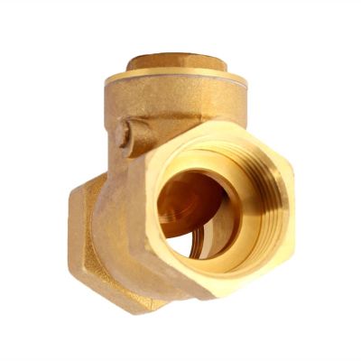 DubMag Lever Ball valves,Ball Valve,Pipe Valve 1/2" 3/4" 1" BSP Female Thread Brass Swing Check Valve One Way Non- Valve for Water Grit Flap Disc (Size : 1") (Color : Parent, Size : OneColor)