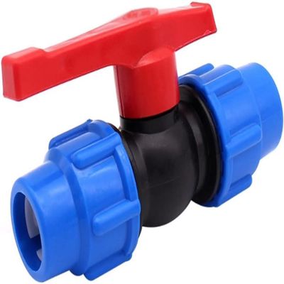 lever ball valves,ball valve,20/25/32/40/50/63mm Plastic Water Pipe Quick Valve Connector PE Tube Ball Valves Accessories,One-Way Straight Valve,1pcs (Color:Blue,Size:50mm) (Color : Blu, S ( Color : 3