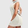 HGps8w Women Sexy Turtleneck Backless Sweater Japanese Anime Virgin Killer Cosplay Costumes Knit Jumper Vest Mini Dresses view 4