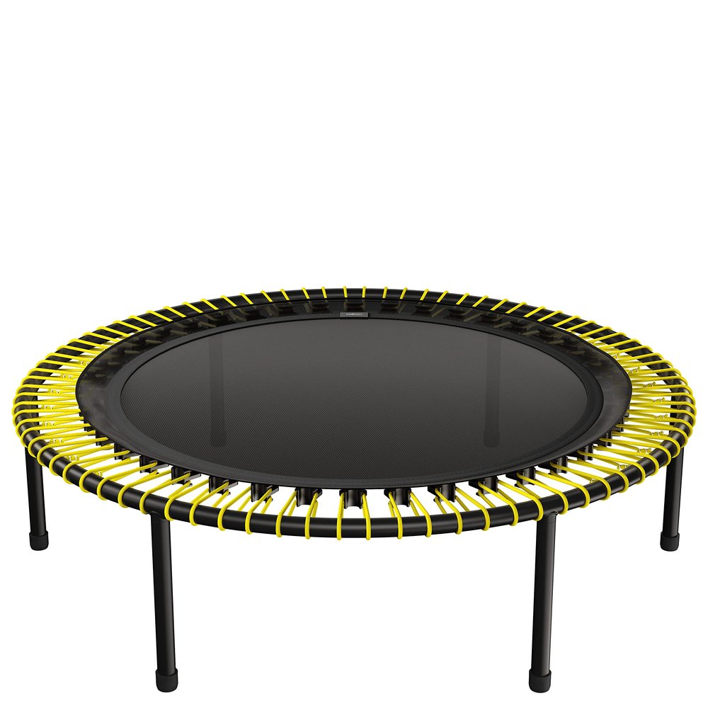 bellicon 49" Fitness Trampoline (Yellow) with Screw-on Legs and Bungee Suspension up to 440 lbs (Ultra Strong)