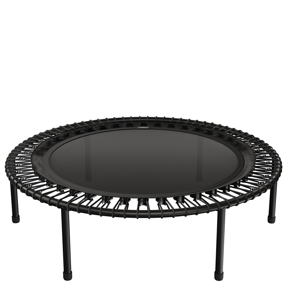 bellicon Mini Trampoline 39'' (Black) | Bungee Suspension up to 330 lbs | Indoor Fitness Trampoline for Adults | Screw-in Legs