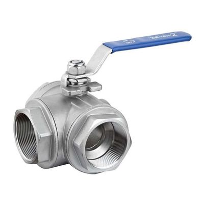lever ball valves,ball valve,Stainless Steel Switch Ball Valve 1/2" BSP Female DN15 SS304 L Type T Flow 3 Way Water Ball Valve,1pcs (Thread Type:BSP,Wiring Control:L Flow Type) (Color : T ( Color : Pa