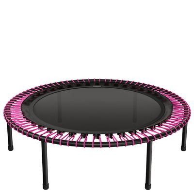 bellicon Mini Trampoline 44'' (Pink) | Bungee Suspension up to 260 lbs | Indoor Fitness Rebounder for Adults | Screw-in Legs