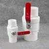 lever ball valves,ball valve,1pcs 20/25/32/40/50/63/75mm Inner Diameter 2 Way Slip Ends Water Shut Off Flow Controller Valve,Red Non-Slip Handle (Size:Inner Dia.75mm) (Size : Inner Dia.40m ( Color : I view 2