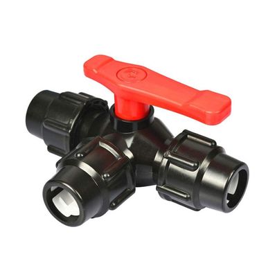 lever ball valves,ball valve,1pcs Three-Way Plastic Valve,T-Type PE Valve Internal Diameter 20/25/32/40/50/63mm Fast Connection Pipe Valve with Manual(Color:Blue,Size:63mm) (Color : Blu ( ( Color : 32