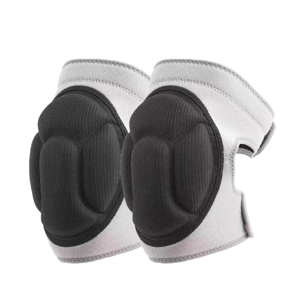 Knee Pads for Women & Men, Dance Knee Pads Volleyball Knee Pads for Women Men Wrestling Knee Pads Wrestling Gear, Crash Pad Snowboarding Gear Knee Protector Soft Knee Pads for Work (Large, Grey)