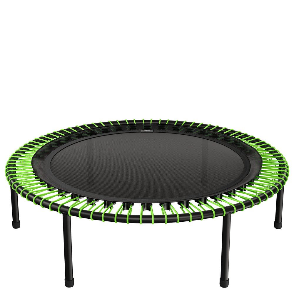 bellicon Mini Trampoline 44'' (Green) | Bungee Suspension up to 440 lbs | Indoor Fitness Trampoline for Adults | Screwing Legs