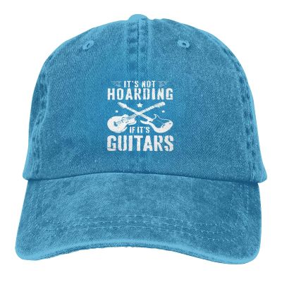 It is Not Hoarding If It's Guitars Funny Baseball Cap Trucker Hats Sports Hat Men Women Blue