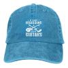 It is Not Hoarding If It's Guitars Funny Baseball Cap Trucker Hats Sports Hat Men Women Blue view 1