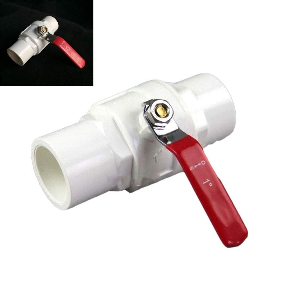 lever ball valves,ball valve,1pcs 20/25/32/40/50/63/75mm Inner Diameter 2 Way Slip Ends Water Shut Off Flow Controller Valve,Red Non-Slip Handle (Size:Inner Dia.75mm) (Size : Inner Dia.40m ( Color : P