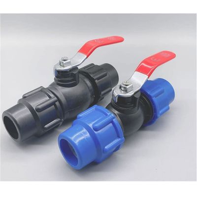 lever ball valves,ball valve,20/25/32/40/50/63mm Plastic Water Pipe Steel Handle Quick Valve Connector PE Tube Ball Valves Accessories,1pcs (Size:20mm,Voltage:Blue) (Color : Blu, Size : 32 ( Color : 2