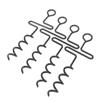 Spiral Tent Pegs, Folding Ring Spiral Ground Anchors Heavy Duty Spiral Tent Stake Metal Tent Spiral Stake for Tent Trampolines Garden Fence for Lawn, Beach, Outdoor Activities