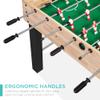 Best Choice Products 48in Foosball Table for Kids and Adults, Game Room Arcade Soccer Game Table w/ 2 Balls, 2 Cup Holders, Ergonomic Handles, Chrome Finished Metal Bars - Natural view 3