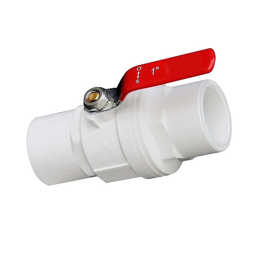 lever ball valves,ball valve,Red Non-Slip Handle PVC Ball Valve 20/25/32/40/50/63/75mm Inner Diameter 2-Way Slip Ends Water Shut Off Flow Controller Valve,1pcs (Size:63mm) (Size : 110mm) ( ( Color : 7