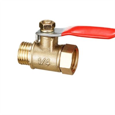 lever ball valves,ball valve,Pipe Valve Brass Small Ball Valve 1/8" 1/4'' 3/8'' 1/2'' Female/Male Thread Brass Valve Connector Joint Copper Pipe Fitting Coupler Adapter Grit Flap Disc (Size : 1/4") (