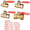 lever ball valves,ball valve,Pipe Valve Brass Small Ball Valve 1/8" 1/4'' 3/8'' 1/2'' Female/Male Thread Brass Valve Connector Joint Copper Pipe Fitting Coupler Adapter Grit Flap Disc (Size : 1/4") ( view 2