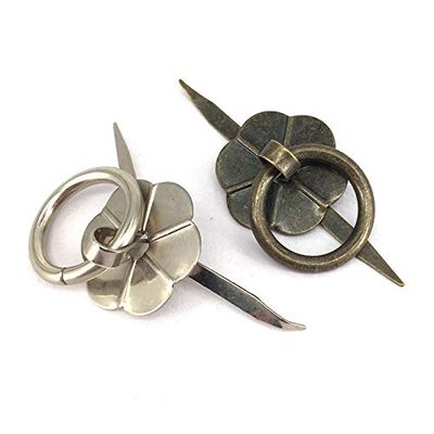 Southst 10PCS Antique Flower Shape 30mm Wooden Box Drawer Handle Jewelry Box Knobs Carton Box,Wine Package Box Vintage Pull Handle - (Color: Bronze)