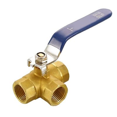 lever ball valves,ball valve,3-Way T-Port Ball Valve,1/2" 3/4" 1" BSP Female Thread Three Way Brass Valve Switch Connector for Water Oil Air Gas,1pcs (Color:DN25 T-Type) (Color : Dn25 Ttyp ( Color : D