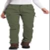 Women's Fleece Lined Waterproof Hiking Pants Insulated Softshell Warm Outdoor Winter Snow Ski Pants Army Green L view 1