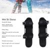 Mini Ski Shoes Adjusable Skiiboards Short Winter Sports Ski Boots for Downhill Skiing Portable, highly durable skiing tool for ice hockey, skating, inline skating. (black) view 3