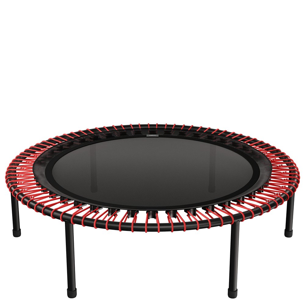 bellicon Mini Trampoline 49'' (red) | Bungee Suspension up to 440 lbs | Indoor Fitness Rebounder for Adults | Screw-in Legs