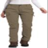 Women's Fleece Lined Waterproof Hiking Pants Insulated Softshell Warm Outdoor Winter Snow Ski Pants Khaki L view 1
