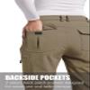 Women's Fleece Lined Waterproof Hiking Pants Insulated Softshell Warm Outdoor Winter Snow Ski Pants Khaki M view 4