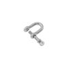 D Shape Shackles,304 Stainless Steel d Ring Shackles,TTZEZE U Shape Key Rings,Mini Shackles,Silver Screw Shackles,Key Ring Shackles M4 8PCS view 4