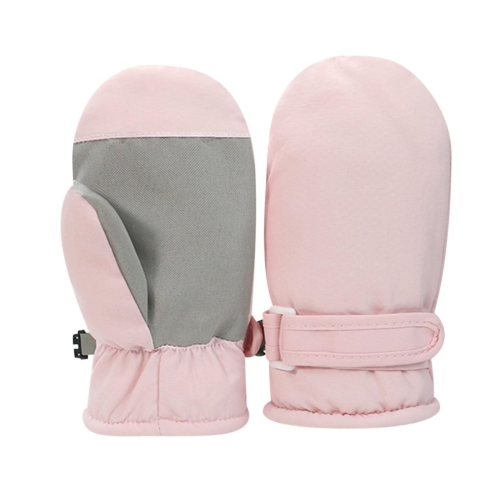 EnJoCho 2023 Children Outdoor Gloves 6M to 7 Years Children Toddlers Boys Girls Solid Color Comfort Mittens Winter Gloves (Pink, 2-4 Years)