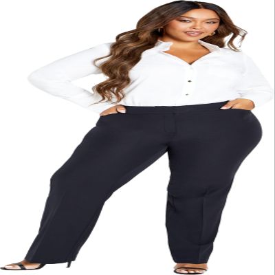 Avenue Women's Plus Size Cool Hand Trouser Classic Navy, 14