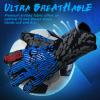 QUICARD Soccer Goalkeeper Gloves, Ultimate Grip Football Goalie Gloves with Size 6/7/8/9/10, Strong Receiver, American Football for Men, Boys, Youth, Adult, Kids and Small Hands (Black & Blue, 7) view 3