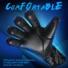 QUICARD Soccer Goalkeeper Gloves, Ultimate Grip Football Goalie Gloves with Size 6/7/8/9/10, Strong Receiver, American Football for Men, Boys, Youth, Adult, Kids and Small Hands (Black & Blue, 7) view 4