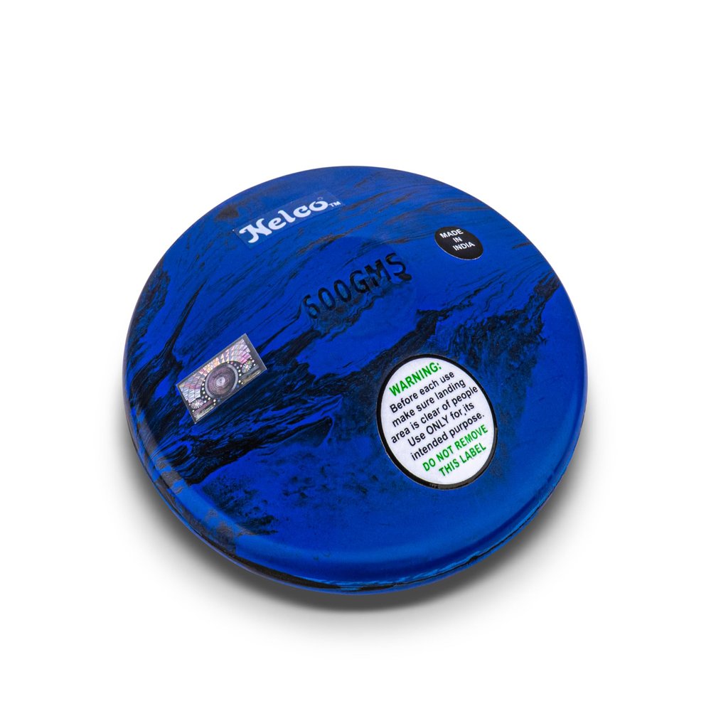 HAEST Nelco Rubber Discus Blue Fusion 0.60 kg | Rubber Discus for Training 157 mm Diameter | Distinctive Fusion Texture | Junior Option