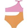 Calvin Klein Girls' One-Piece and Two-Piece Bikini Swimsuits with UPF 50+ Sun Protection, Quick Drying Bathing Suit, Pink Frosting, 12-14 view 2