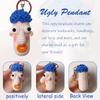 ZIUGLIKAL Ugly Boyfriend Keychain 100% Handmade Crochet Clown Keychain Birthday Christmas Halloween Gifts Car Key Backpack view 3