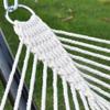 Outdoor Hammock Single Cotton Canvas Hammock with Wooden Stick Camping Supplies Swing Bed Adult Indoor Hammock view 4