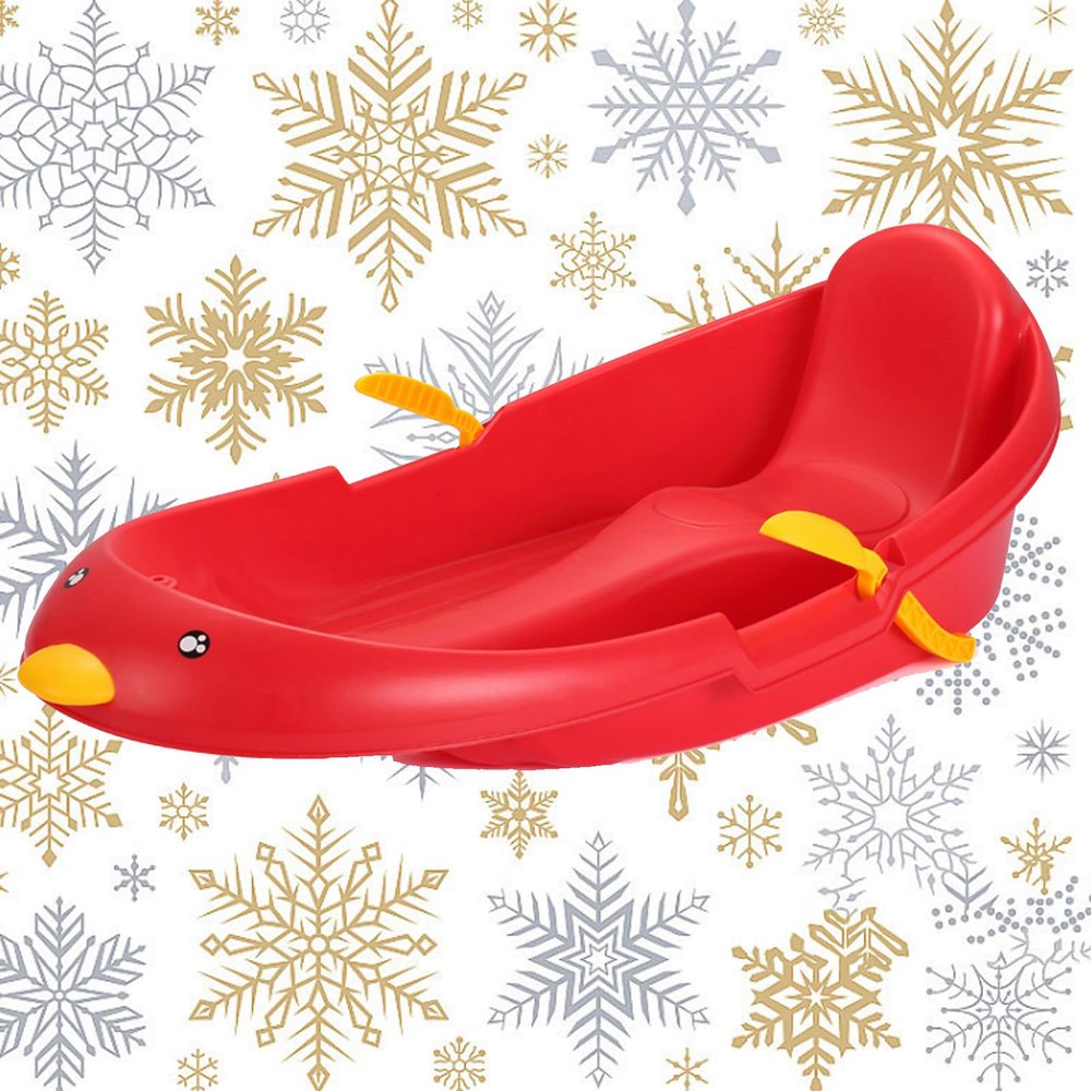 Children's Snowboard Sledge, Adult Sledge with Backrest, Thickened Wear-Resistant Sledge, Winter Snow Sleds