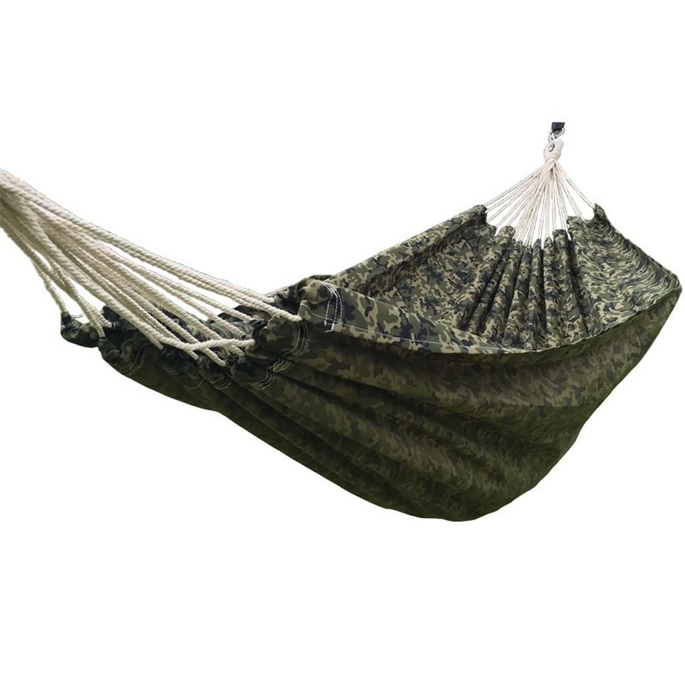 MDybf Double Hammock Military Green Two-Color Outdoor Camping Hammock Camouflage Oxford Cloth Hammock Dirt-Resistant Camouflage Hammock
