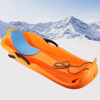 Two-Person Padded Sledges, Two-Handle Children's Sledges Frost-Resistant and Wear-Resistant Sledges, Sledges with Backrests