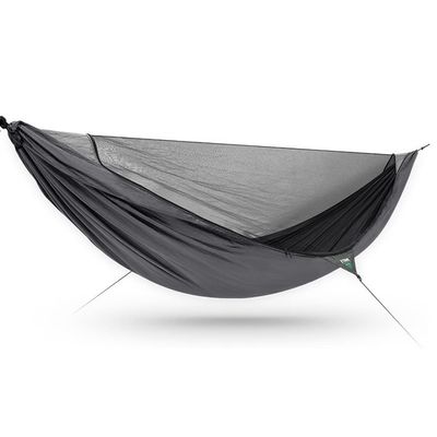 Bat Hammock Outdoor Anti-Mosquito Portable Anti-Rollover Single-Double Sling Swing with Mosquito net Bed Tent (Color : Black)