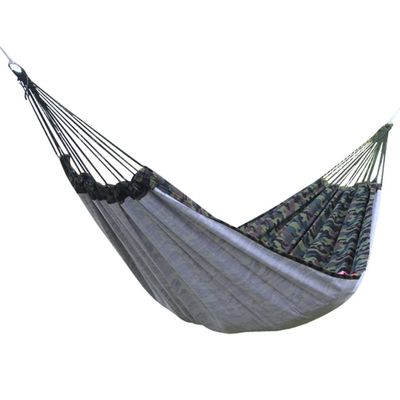 Camouflage Outdoor Hammock Double Hanging Chair Cotton Canvas Hammock Outdoor Leisure Swing Hammock