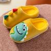 Kids Slippers Cute Dinosaur Cartoon Shoes Boys Girls Slip-on House Slippers Plush Warm Winter Home (Yellow, 6.5 Infant) view 2